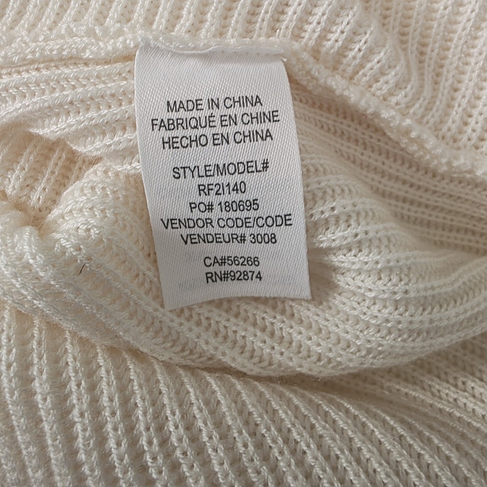 LYR by Splendind Women White Loopknit Surplice Sweater Size Small - Picture 9 of 10